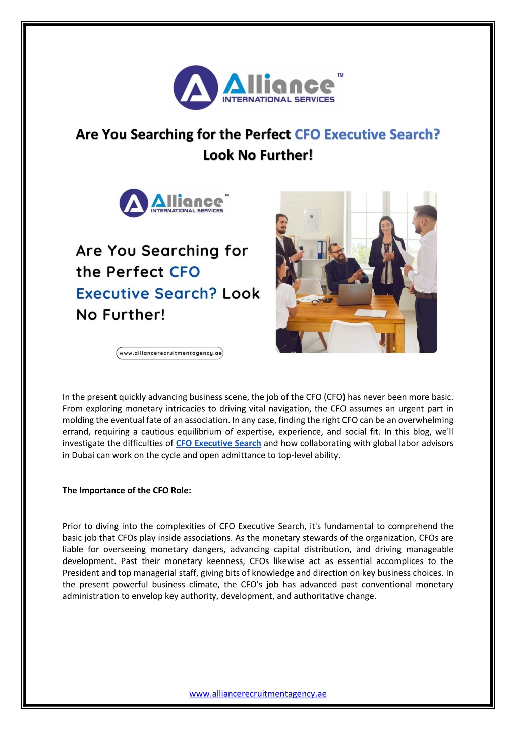 are you searching for the perfect cfo executive l.w