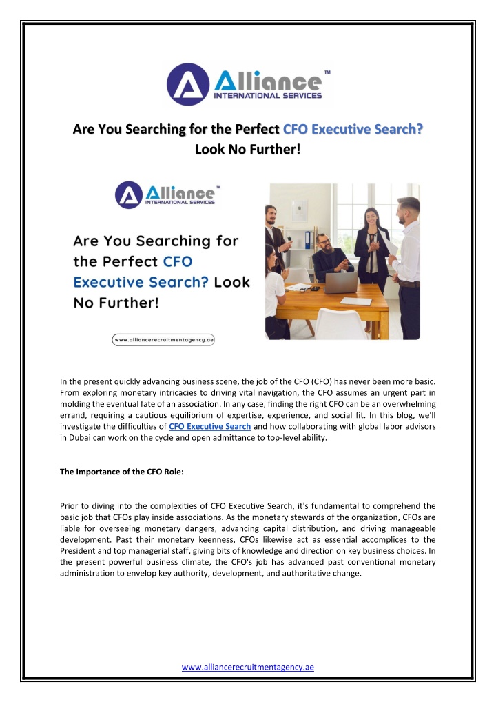 are you searching for the perfect cfo executive n.w