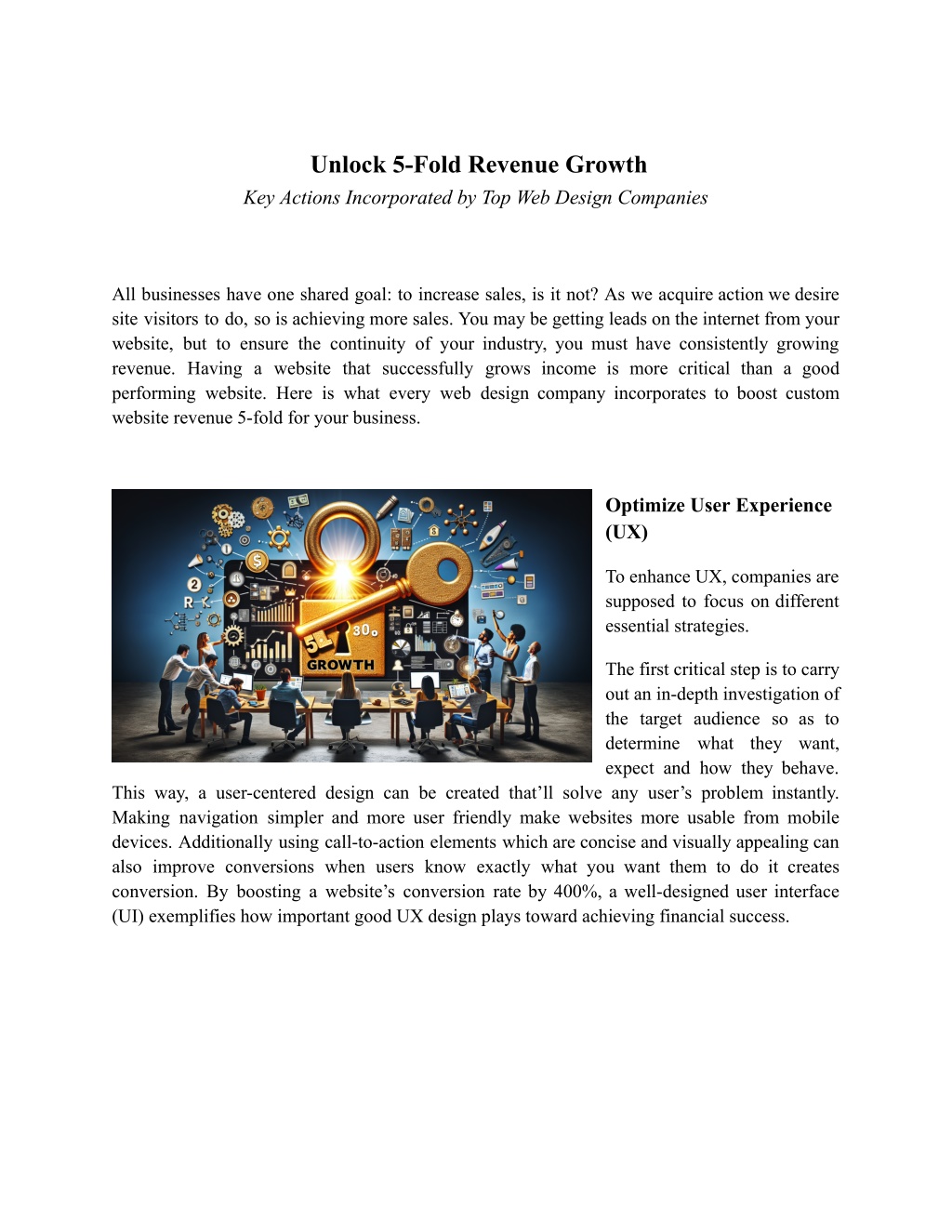 unlock 5 fold revenue growth key actions l.w