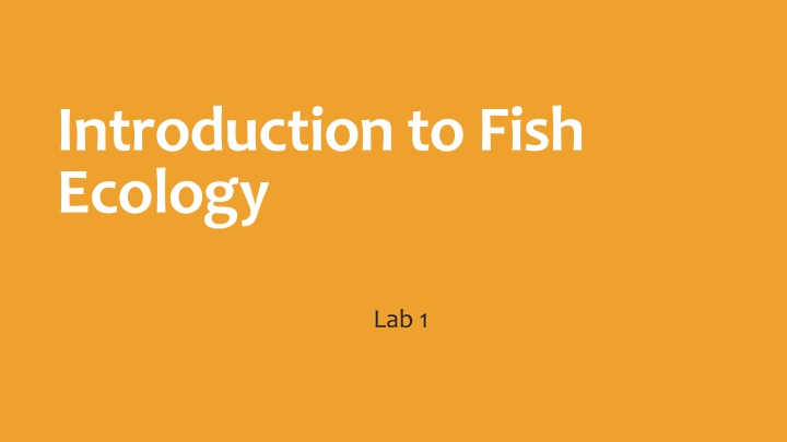 Fish Ecology: Interactions, Diversity, and Environmental Factors