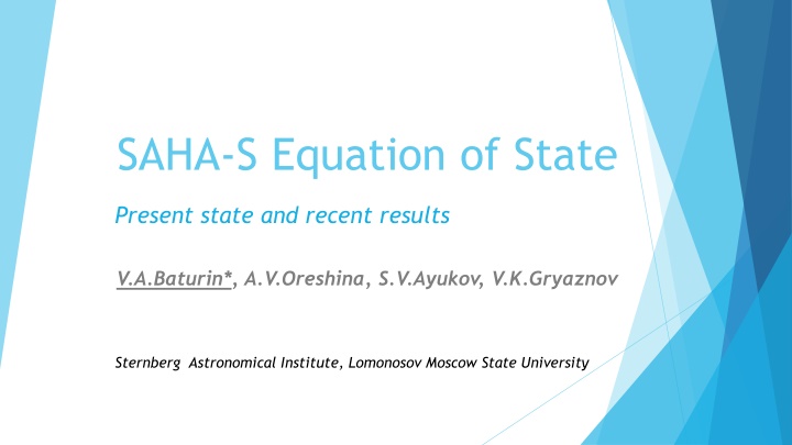 Thermodynamics of Solar Plasma: SAHA-S Equation of State and Recent Results
