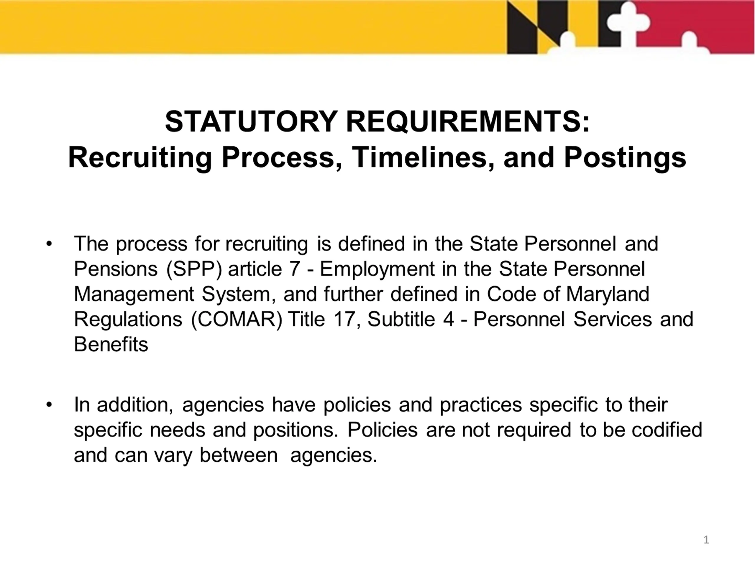 Efficient Recruiting in State Personnel Management System