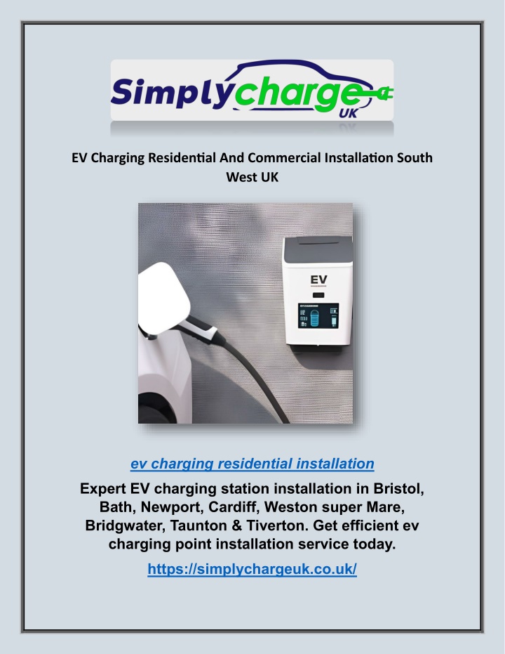 ev charging residential and commercial n.w
