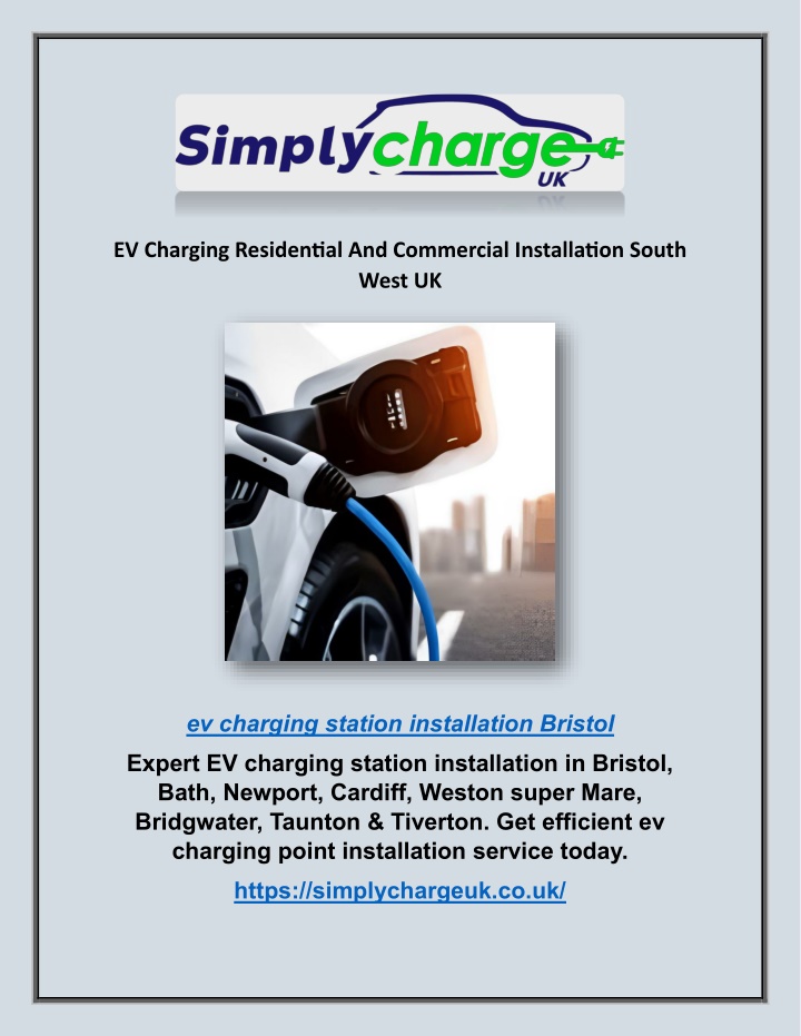 ev charging residential and commercial n.w