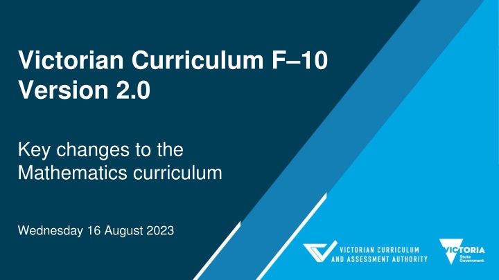 Overview of Victorian Curriculum F-10 Mathematics Revision