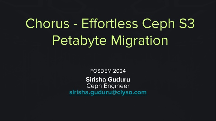 Petabyte Migration