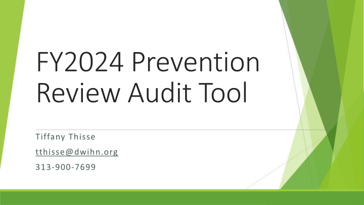 FY2024 Prevention Review Audit Tool