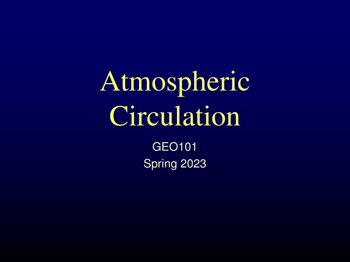 Earth's Water Cycle and Atmospheric Processes