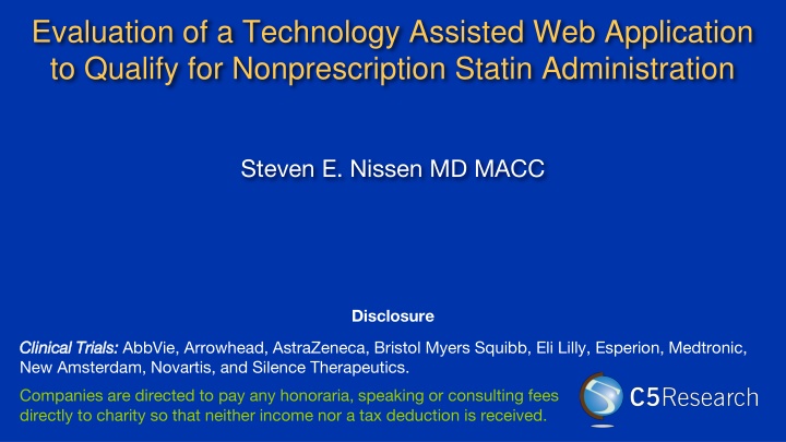 Evaluation of Technology-Assisted Web Application for Nonprescription Statin Qualification
