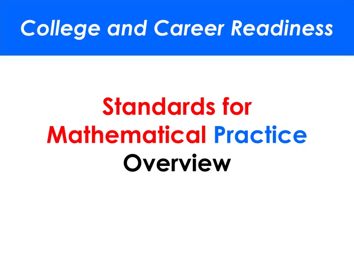 College and Career Readiness