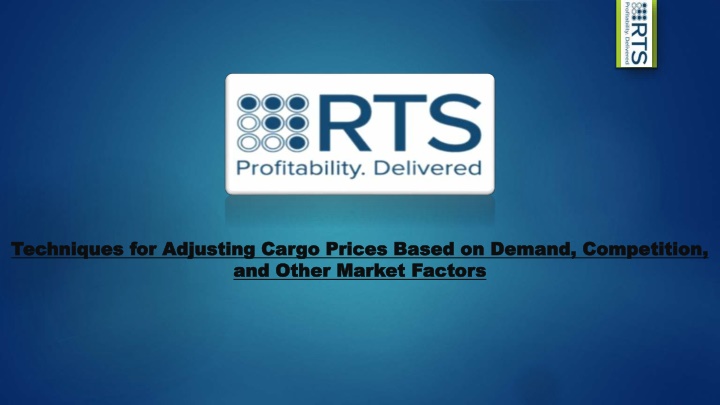 techniques techniques for adjusting cargo prices n.w
