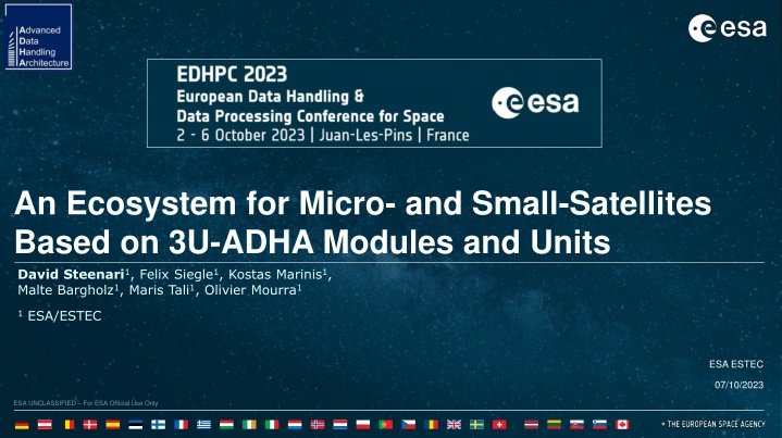 Ecosystem for Micro and Small Satellites Based on 3U-ADHA Modules