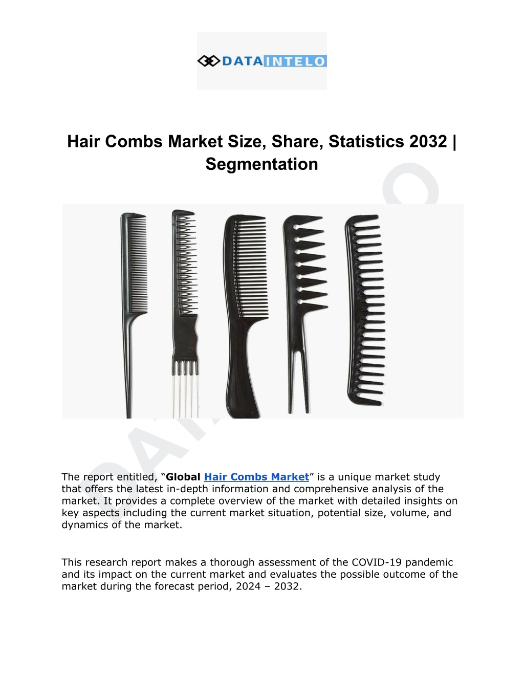 hair combs market size share statistics 2032 l.w