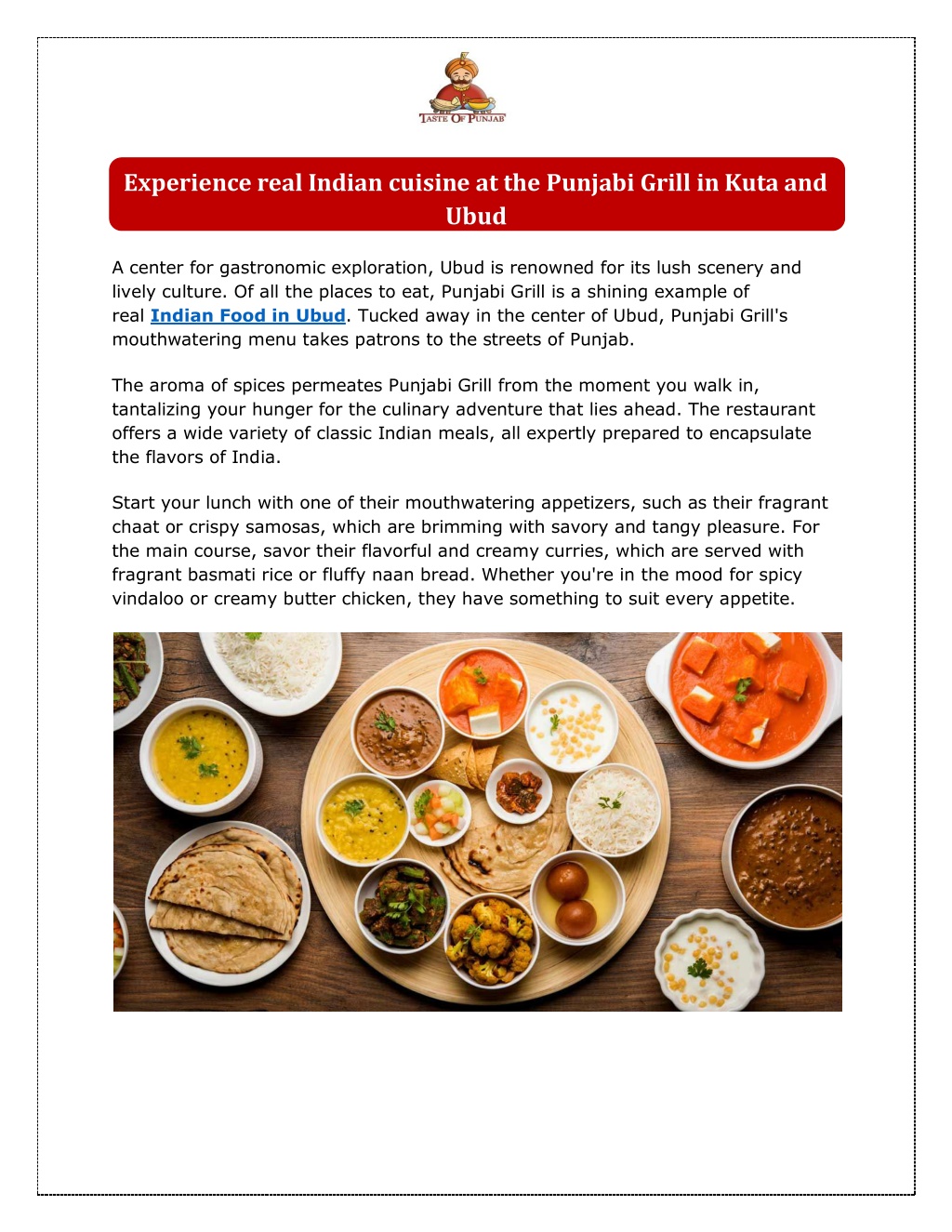 experience real indian cuisine at the punjabi l.w