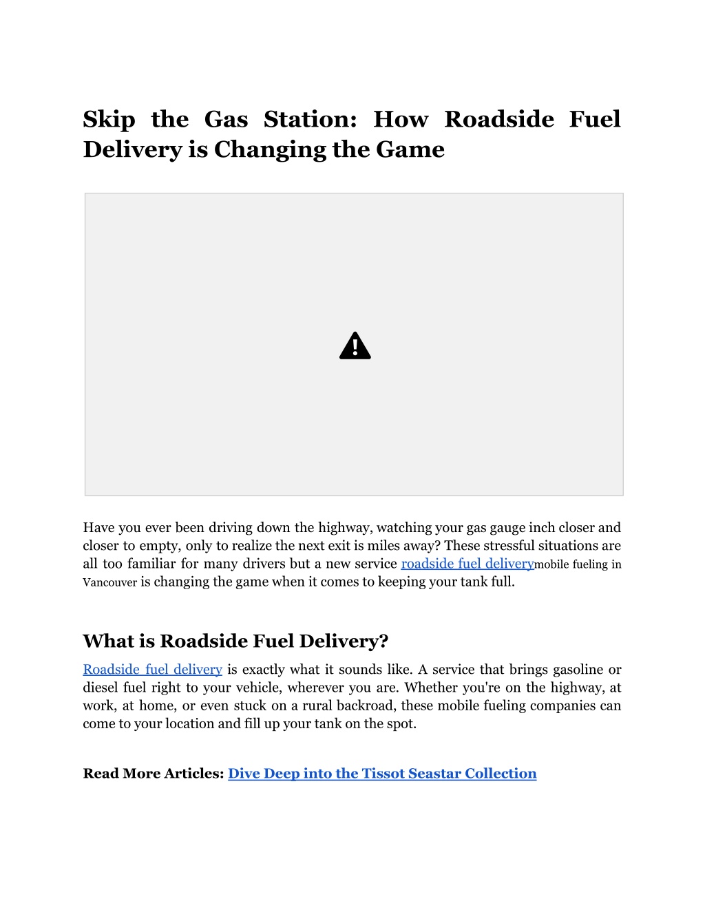 skip the gas station how roadside fuel delivery l.w