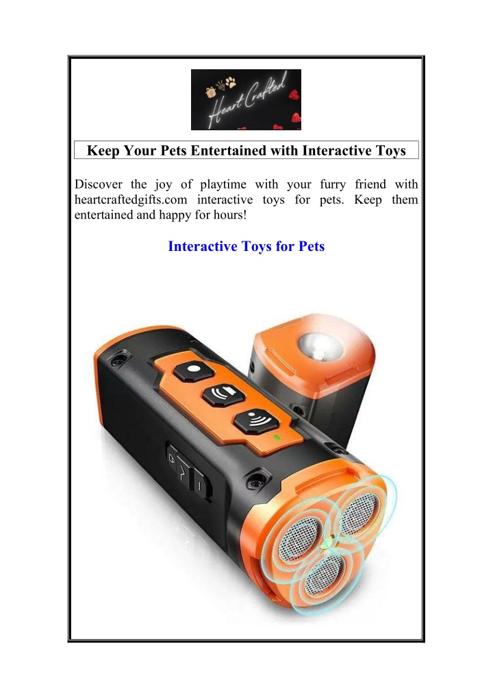 keep your pets entertained with interactive toys n.w