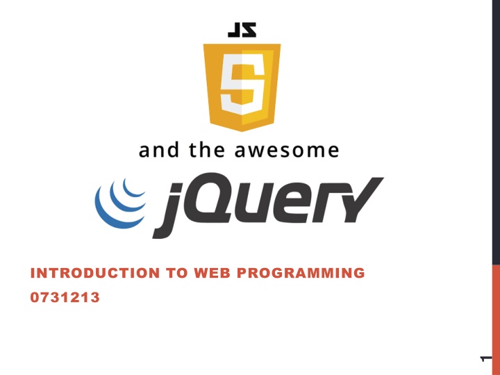 Introduction to Web Programming with JavaScript
