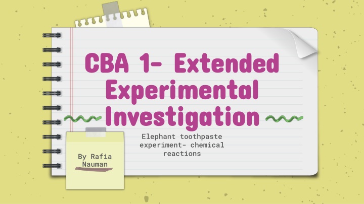 Elephant Toothpaste Experiment - Investigating Catalysts in Chemical Reactions