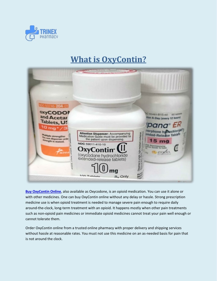 what is oxycontin n.w