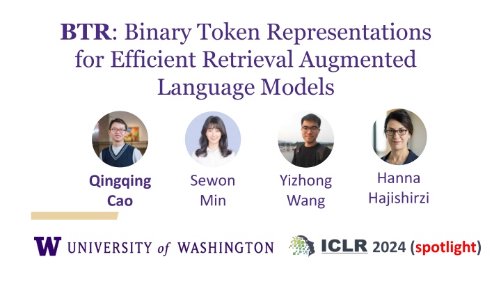 BTR: Binary Token Representations for Efficient Retrieval Augmented Language Models