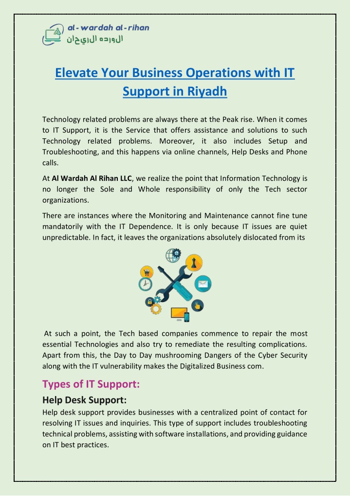 elevate your business operations with it support n.w