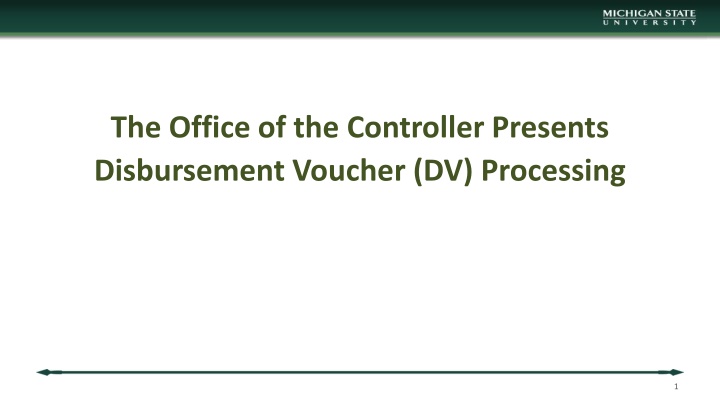 Effective Disbursement Voucher Processing Guidelines