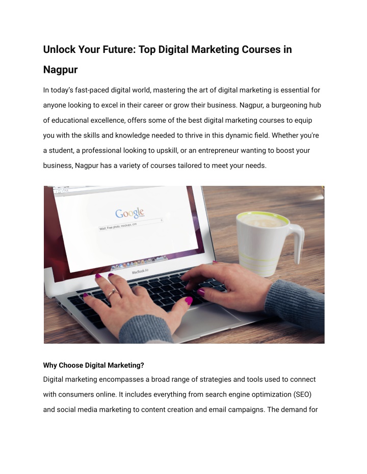 unlock your future top digital marketing courses n.w
