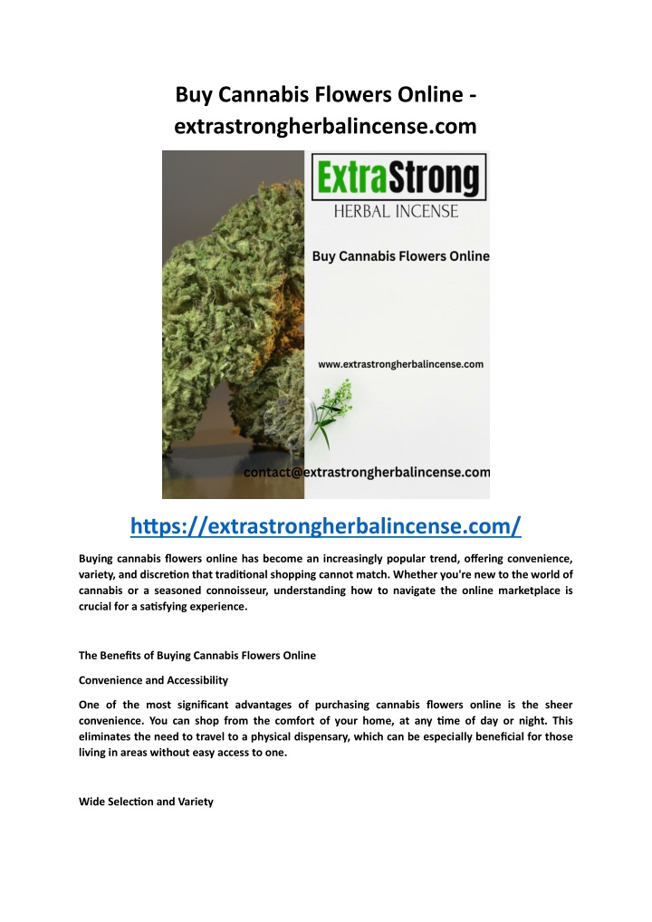 buy cannabis flowers online n.w