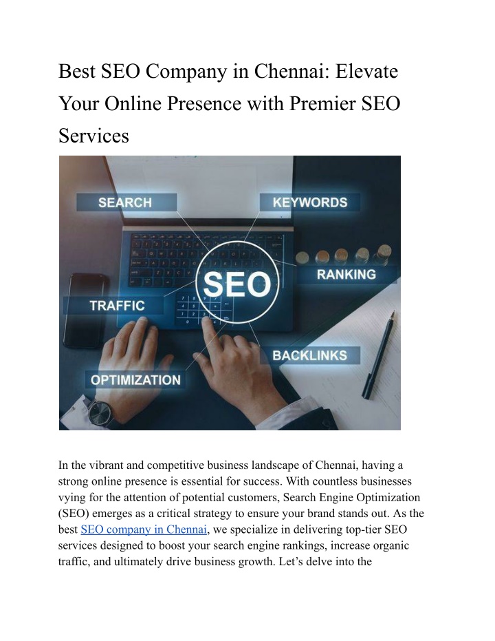 best seo company in chennai elevate your online n.w
