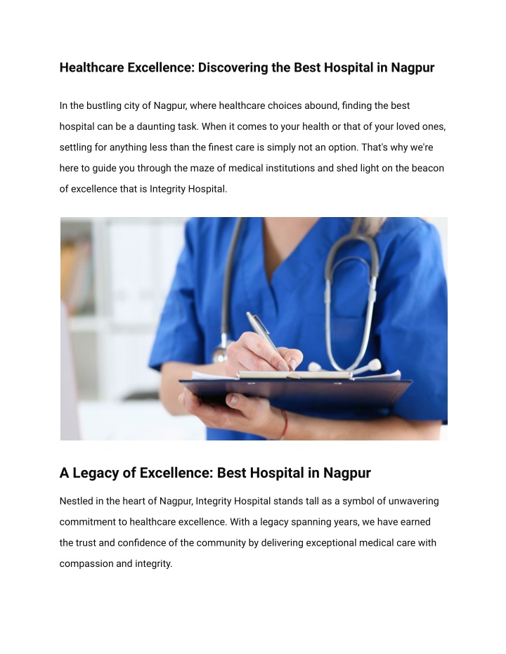 healthcare excellence discovering the best n.w