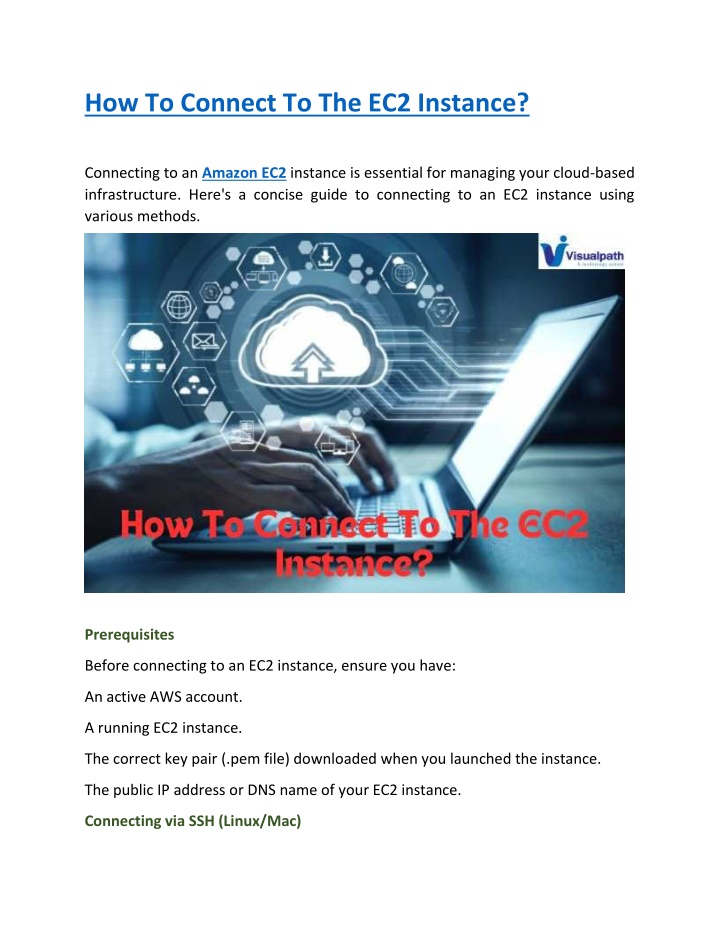 how to connect to the ec2 instance n.w