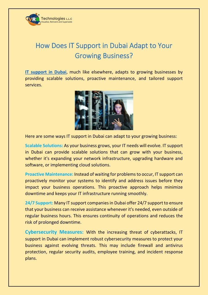how does it support in dubai adapt to your n.w