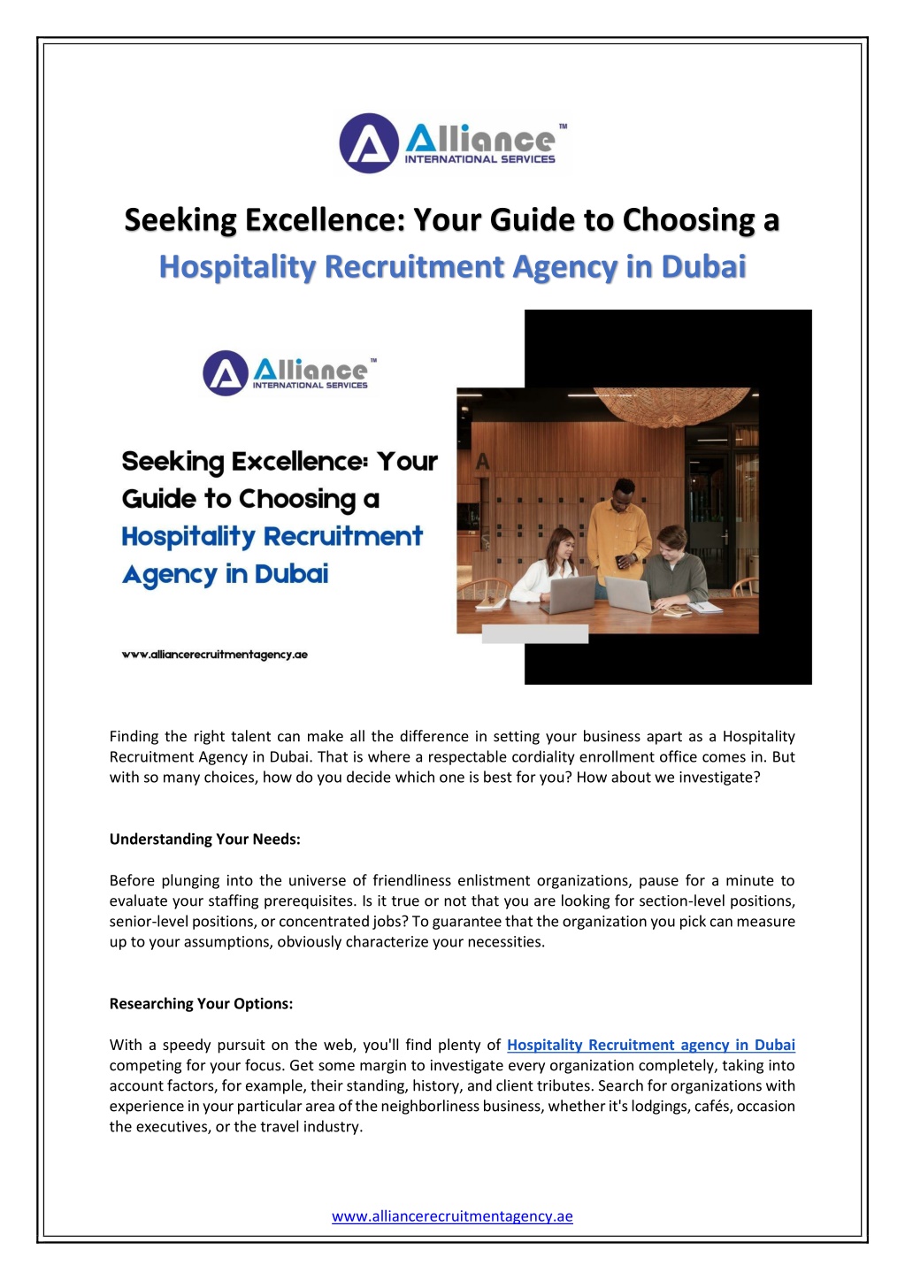 seeking excellence your guide to choosing l.w