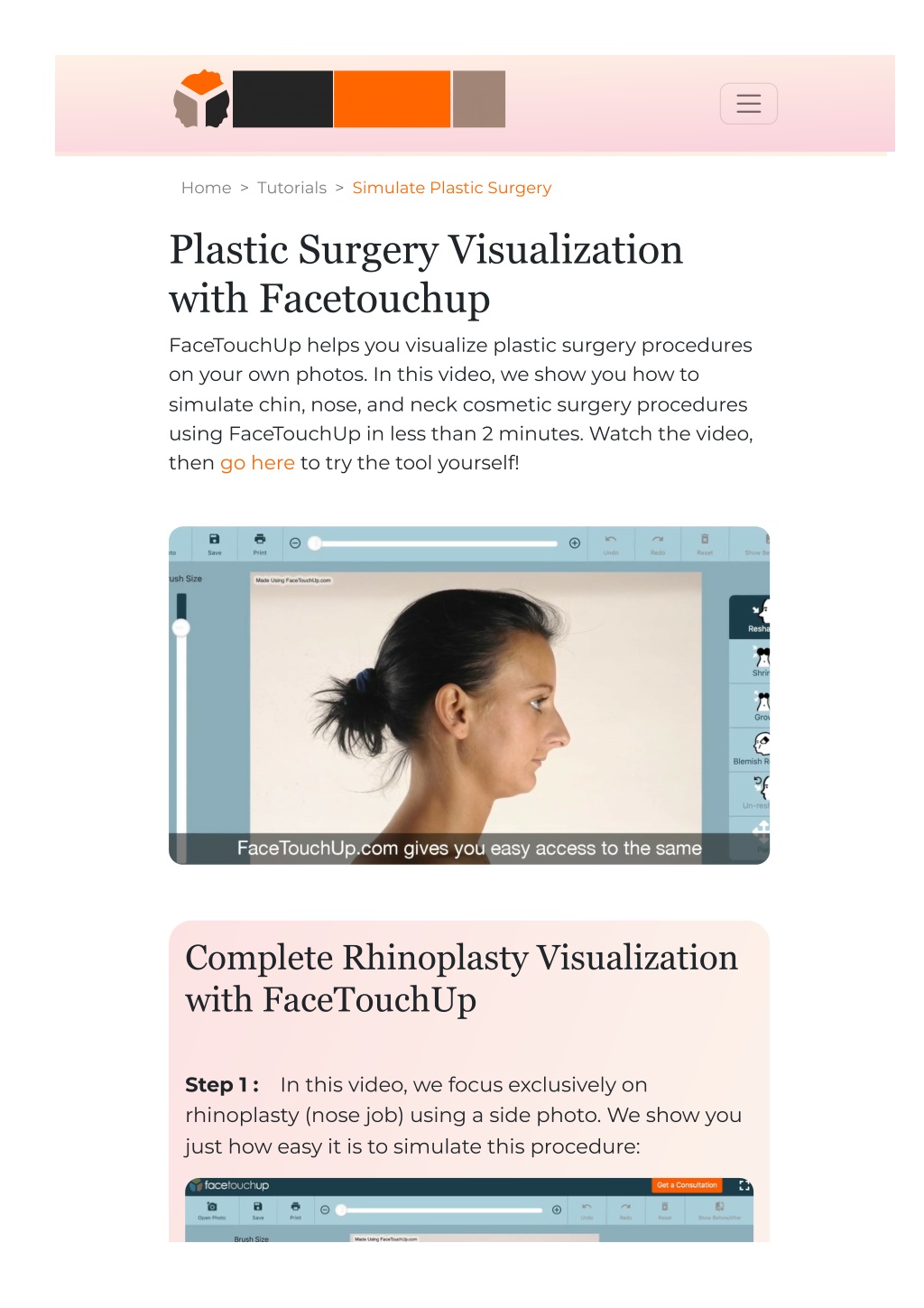 home tutorials simulate plastic surgery l.w