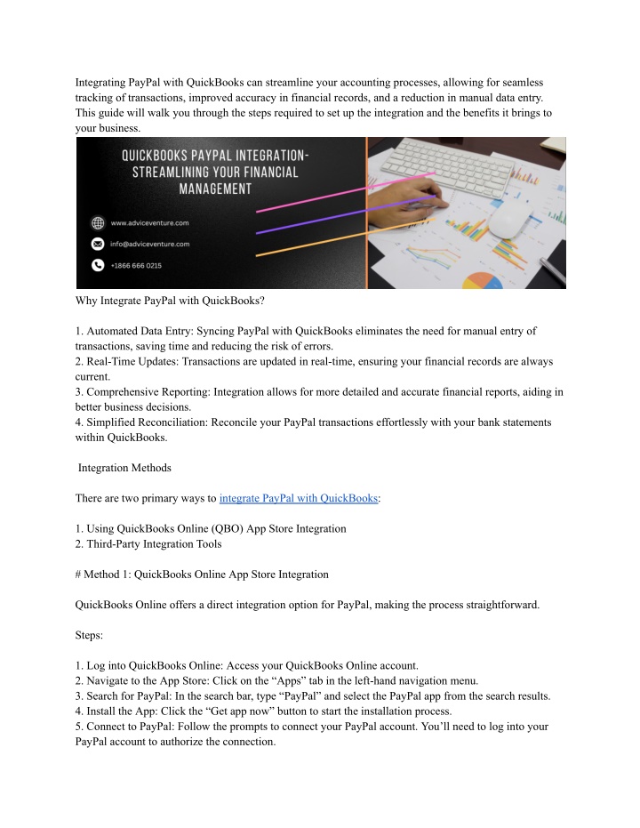 integrating paypal with quickbooks can streamline n.w