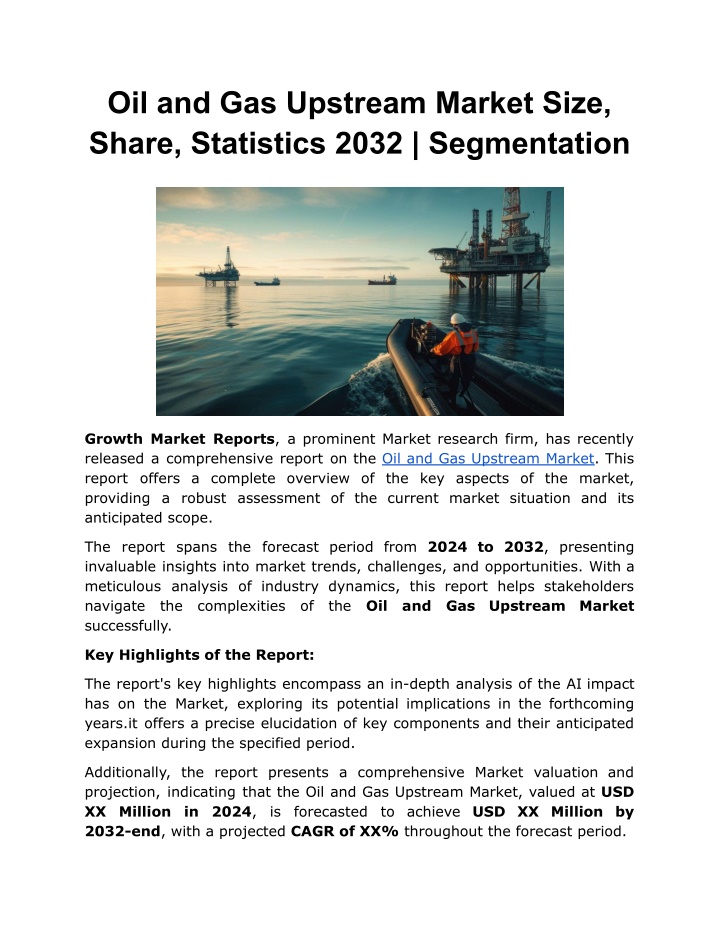 oil and gas upstream market size share statistics n.w