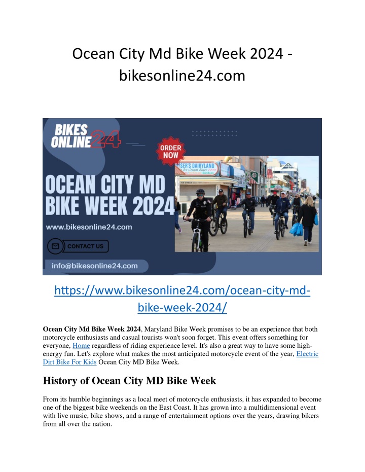ocean city md bike week 2024 bikesonline24 com n.w