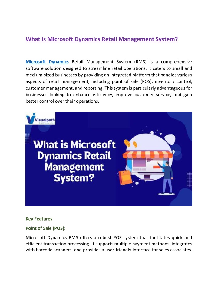 what is microsoft dynamics retail management n.w