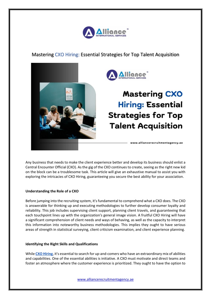 mastering cxo hiring essential strategies n.w