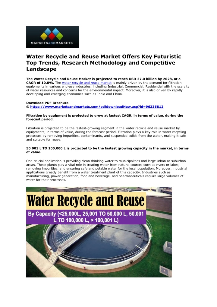 water recycle and reuse market offers n.w