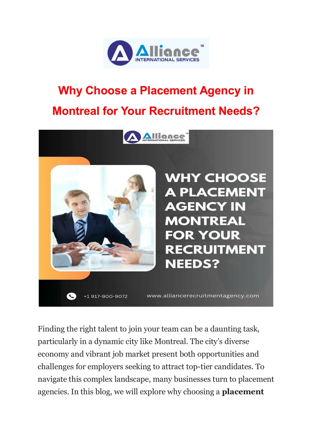 why choose a placement agency in l.w