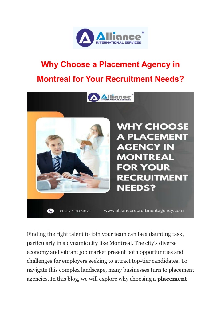 why choose a placement agency in n.w