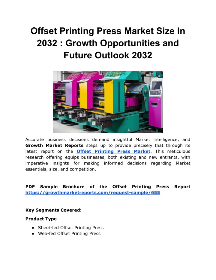 offset printing press market size in 2032 growth n.w