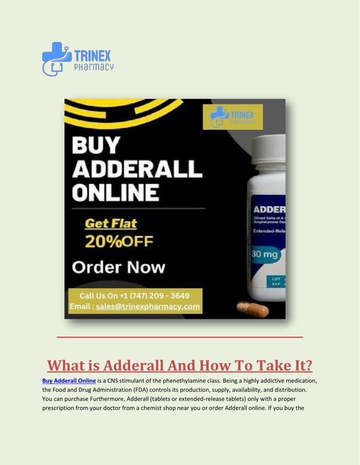 what is adderall and how to take it n.w