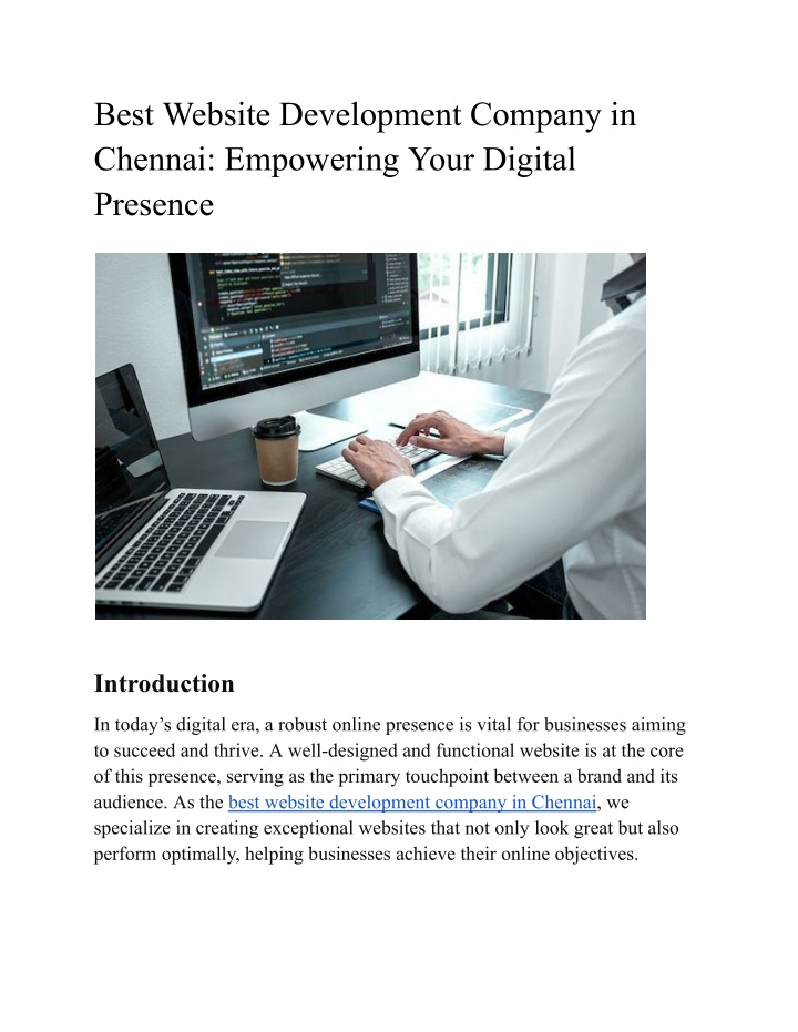 best website development company in chennai n.w