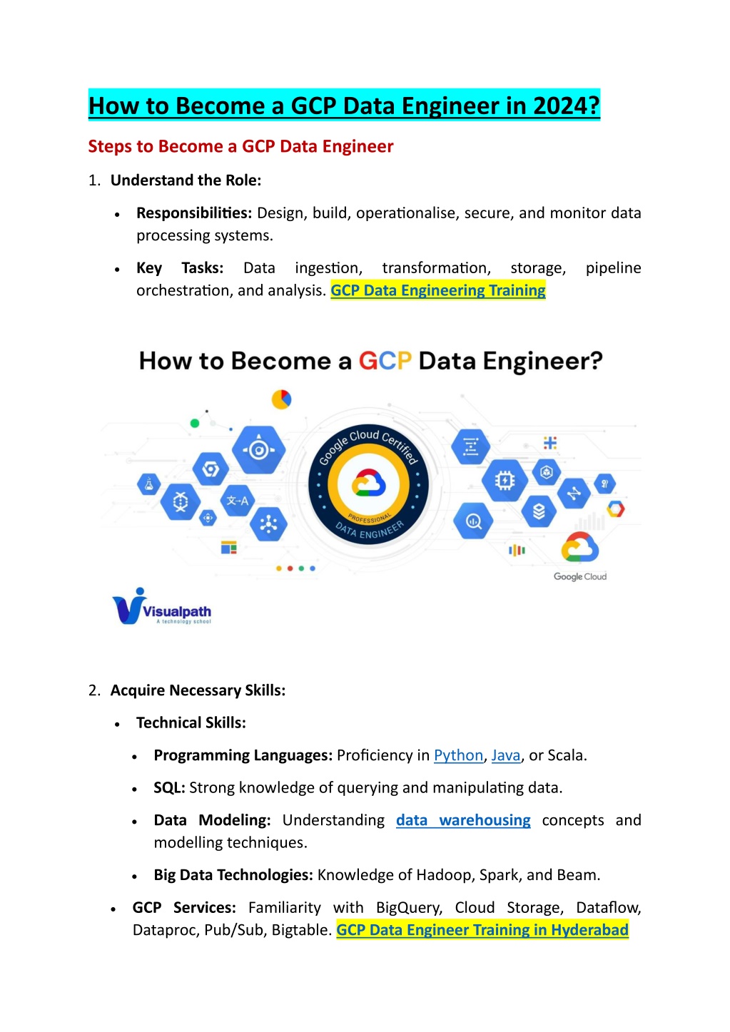 how to become a gcp data engineer in 2024 l.w