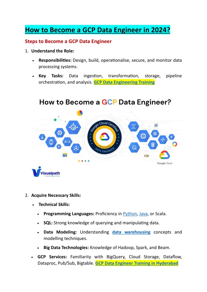 how to become a gcp data engineer in 2024 n.w