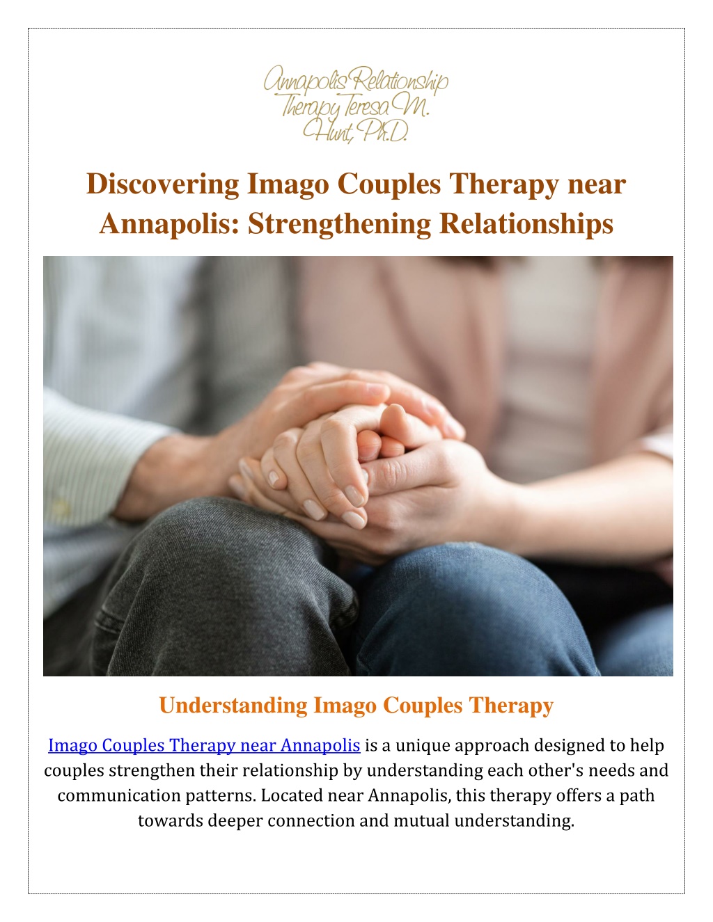 discovering imago couples therapy near annapolis l.w