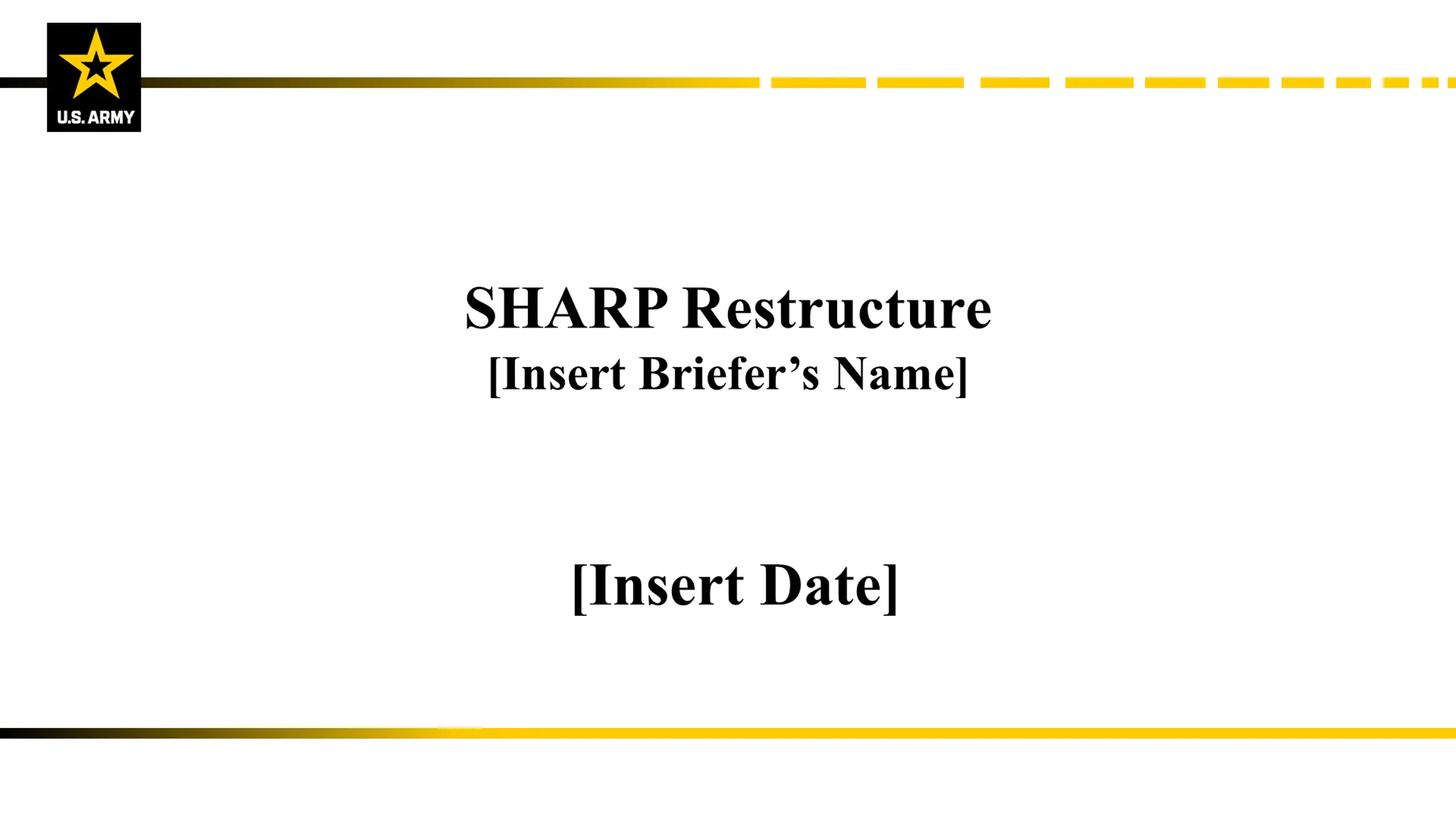 SHARP Restructure