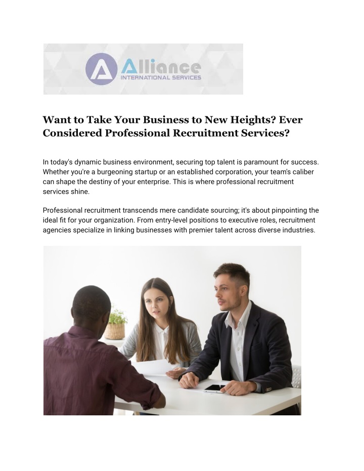 want to take your business to new heights ever n.w